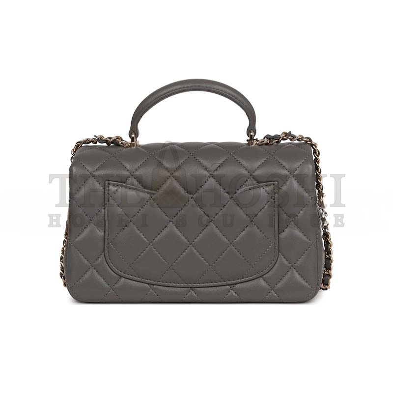 Ch**el MINI FLAP BAG WITH TOP HANDLE 1402157 (22*15*8cm) Master Quality