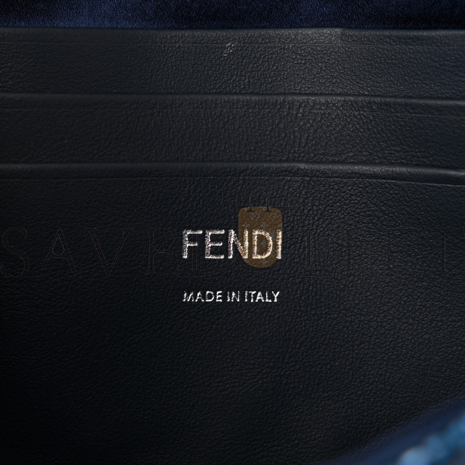 F**di SEQUIN PAILLETTES SHINY NAPPA PEQUIN MINI BAGUETTE DARK BLUE LUNAI (18*13*5cm) Master Quality