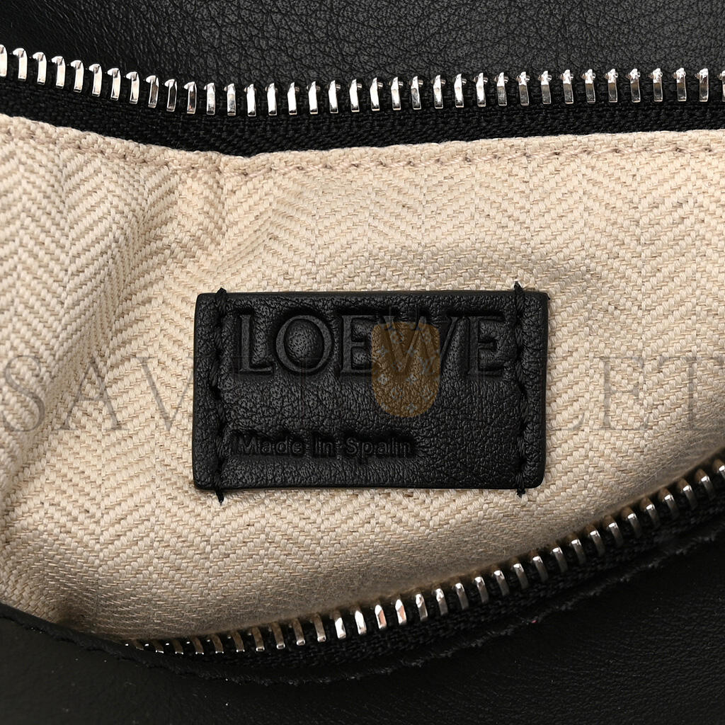 L0ew* CALFSKIN SMALL PUZZLE BAG BLACK (24*16.5*10.5cm) Master Quality