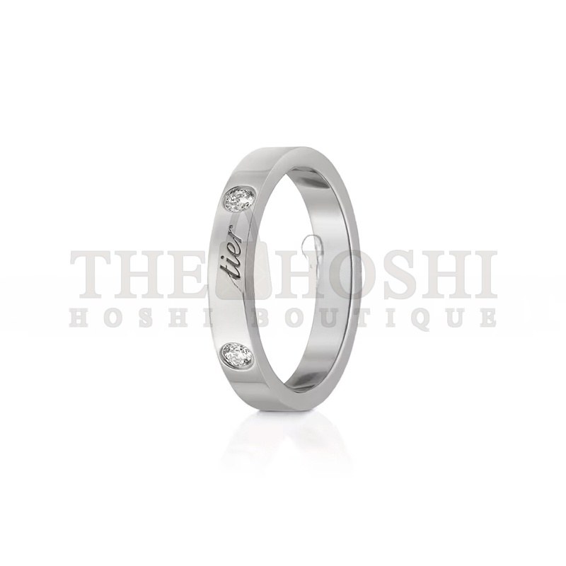 Ca*t1er C DE Ca*t1er WEDDING RING, WIDTH 3 MM, 2 D1am0ndS B4077800 Master Quality