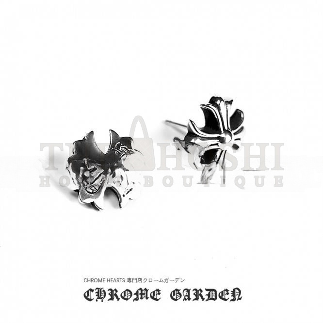Ch*0me He**ts CROSS CUT OUT STUD EARRING Master Quality