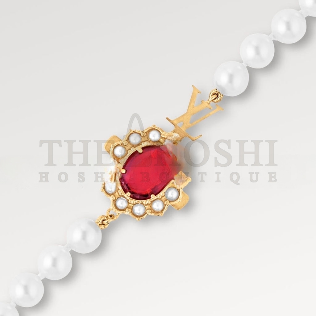 L0vis Vvtt0n RED STONE PEARL CHARM BRACELET M1497M Master Quality