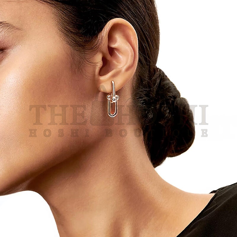 T*f*ny HARDWEAR MEDIUM LINK EARRINGS 73584590 Master Quality