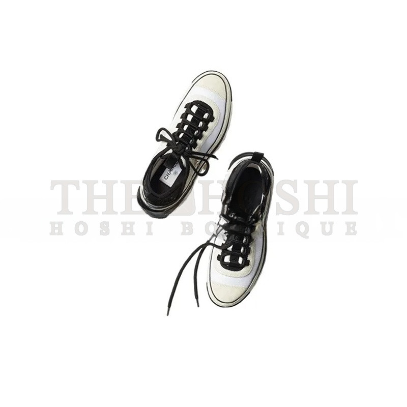 Ch**el SNEAKERS FABRIC & SUEDE CALFSKIN WHITE G39070 Y56144 0Q241 Master Quality