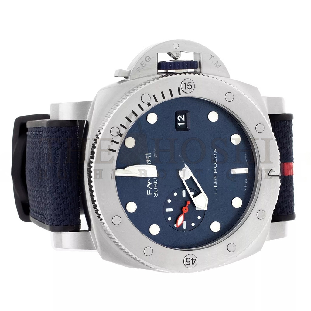 Pa*e*a1 SUBMERSIBE LUNA ROSSA STAINLESS STEEL BLULE DIAL 44MM WATCH PAM01391 Master Quality